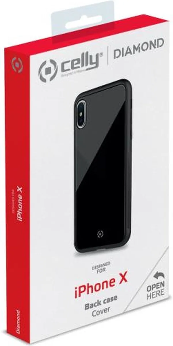 Celly Diamond Telefoonhoes iPhone Xs/X - Zwart - DIAMOND900BK - afbeelding 6 van 6