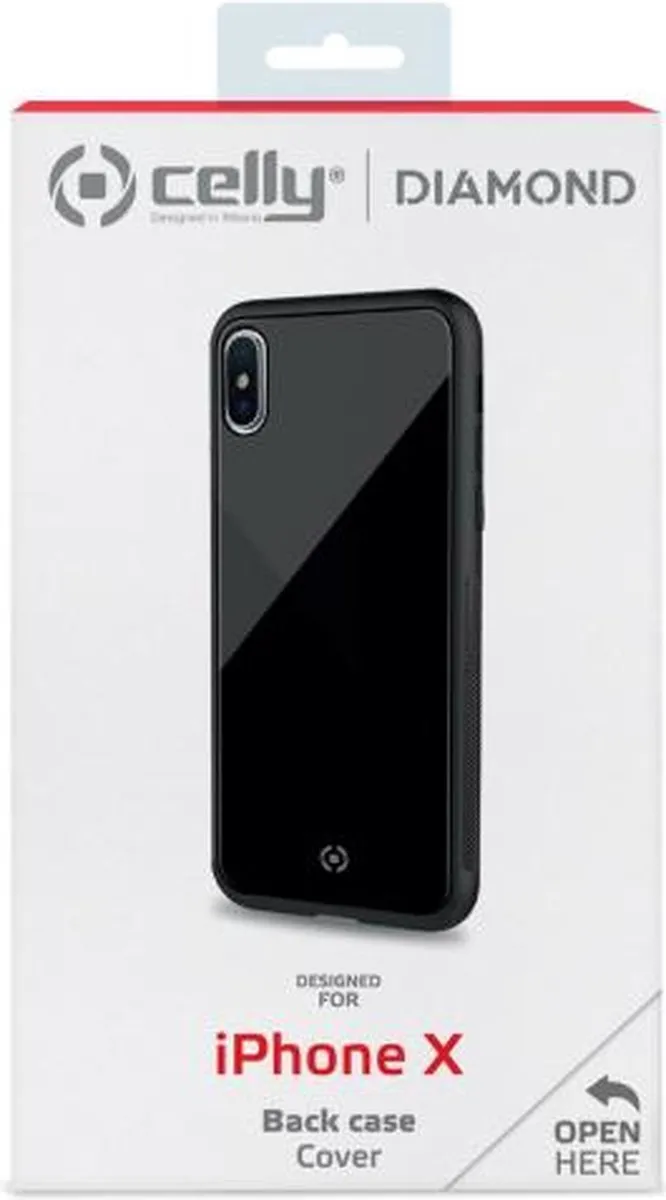 Celly Diamond Telefoonhoes iPhone Xs/X - Zwart - DIAMOND900BK