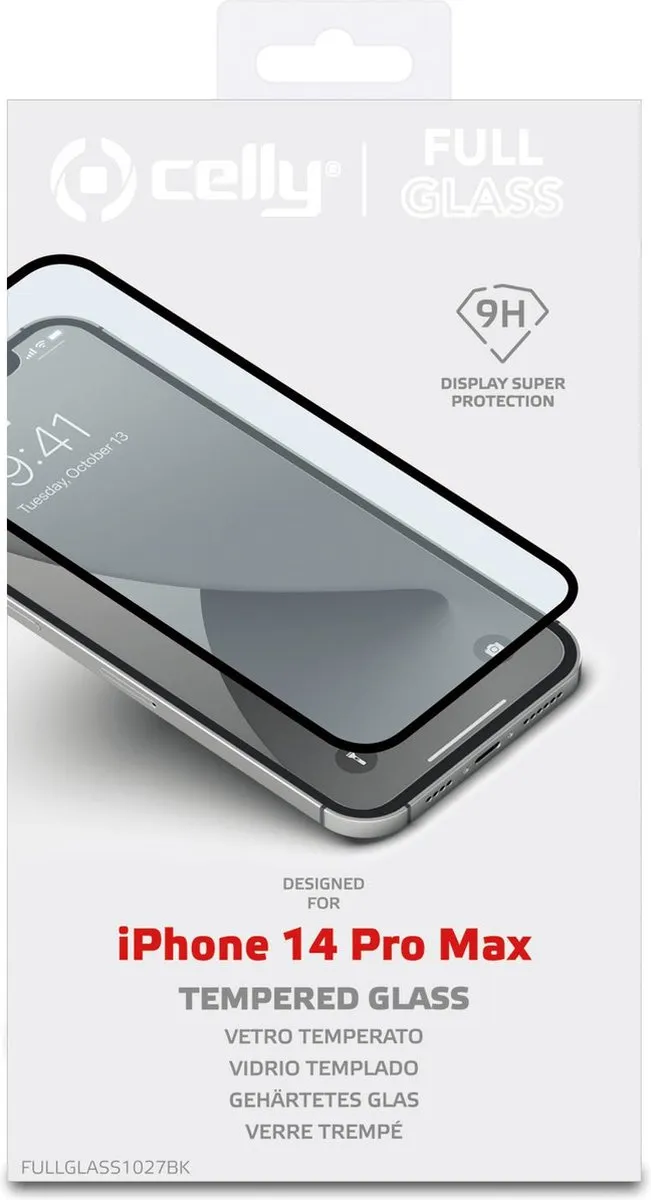 Celly iPhone 14 Pro Max Privacy Screen Protector - Zwart - afbeelding 4 van 6