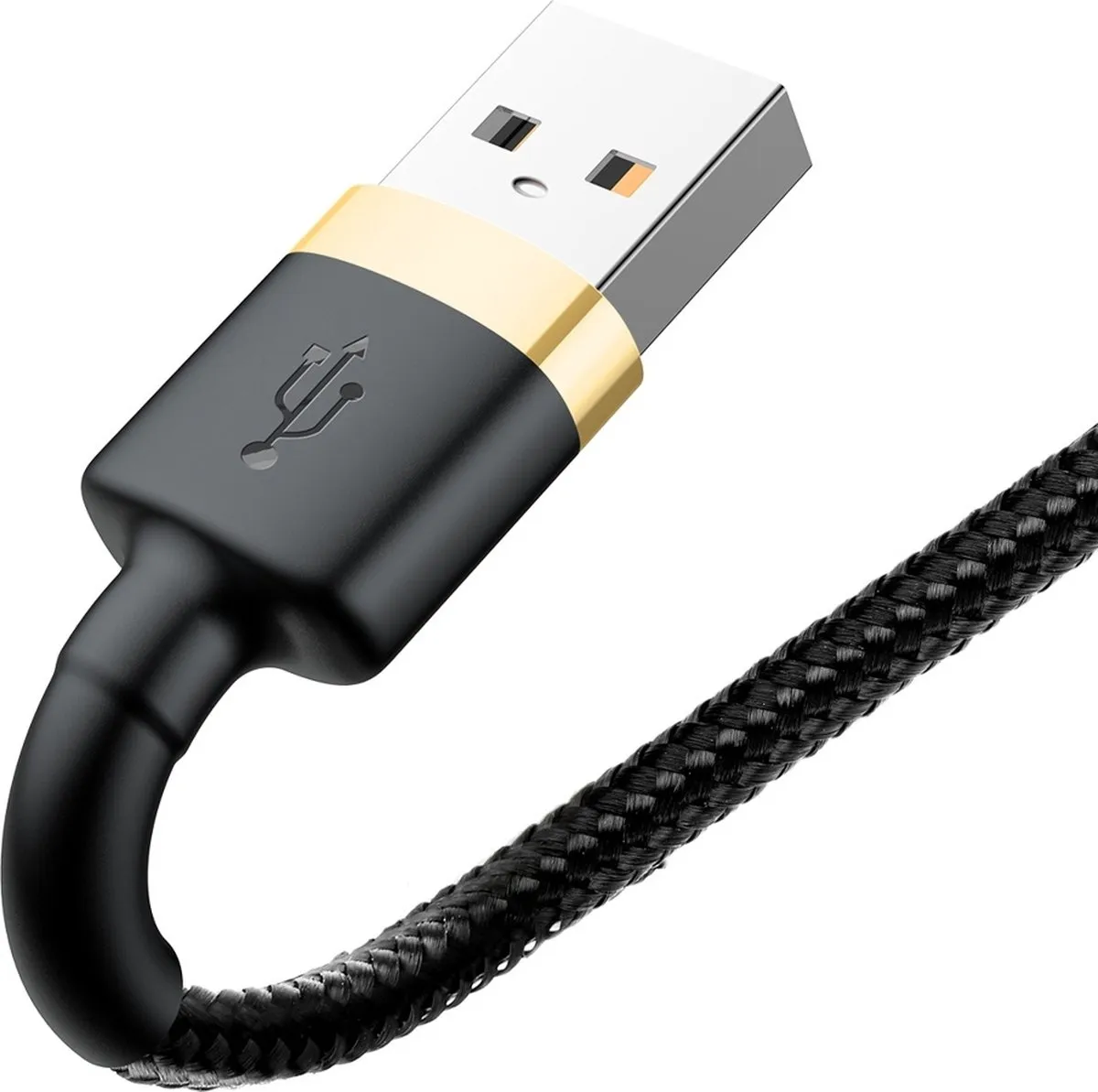 Baseus Cafule USB naar Lightning 1M - Nylon - Zwart/Goud