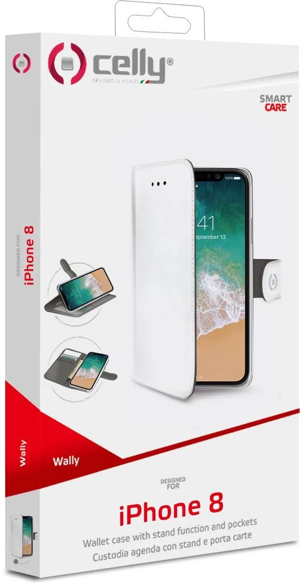 Celly Hoesje iPhone XS/X - 3 Pasjes - Wit - afbeelding 6 van 6