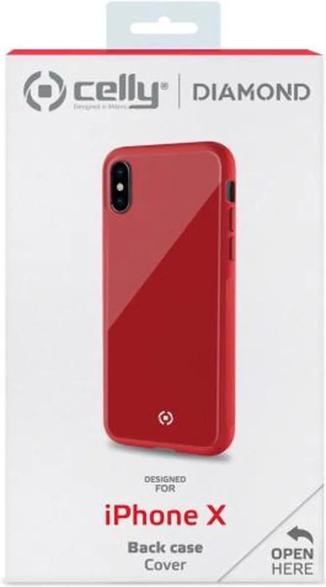 Celly Diamond Telefoonhoes iPhone Xs/X Rood - DIAMOND900RD
