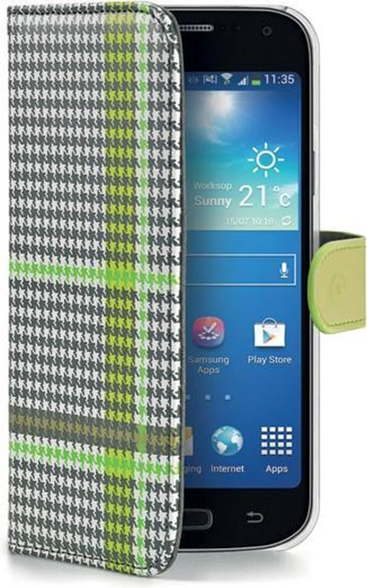 Celly Samsung Galaxy S4 Mini Pied De Poule Wallet Case