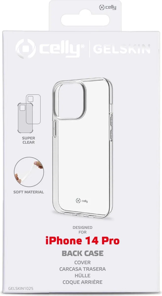 Celly Gelskin Siliconen Hoesje iPhone 14 Pro - Transparant - MPN 8021735196679