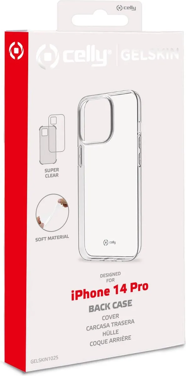 Celly Gelskin Siliconen Hoesje iPhone 14 Pro - Transparant - MPN 8021735196679
