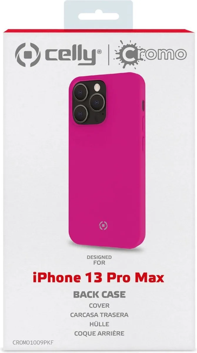Celly Cromo Back Cover iPhone 13 Pro Max - Roze - CROMO1009PKF
