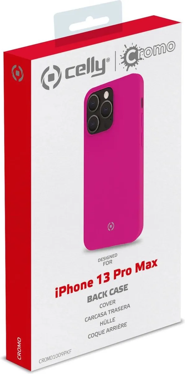 Celly Cromo Back Cover iPhone 13 Pro Max - Roze - CROMO1009PKF