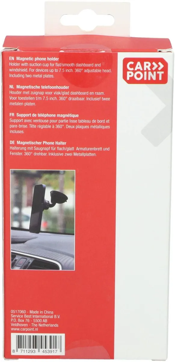 Carpoint Magnetische Telefoonhouder Voorruit - Zwart