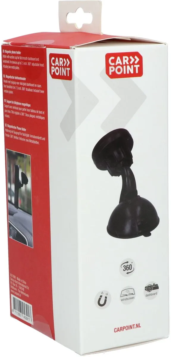 Carpoint Magnetische Telefoonhouder Voorruit - Zwart