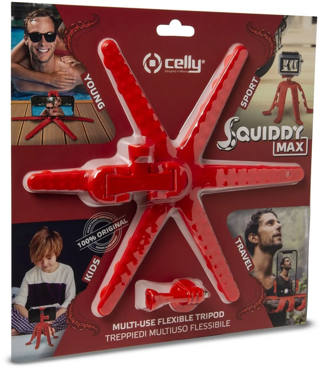 Celly Squiddymax Smartphonehouder - Rood
