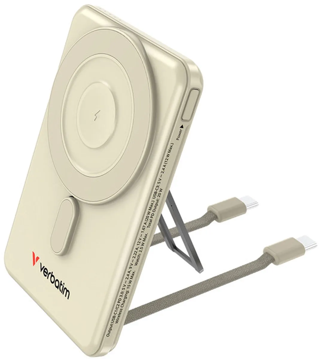 Verbatim Powerbank Charge ´n´ Go 2C Magnetic Wireless 5000mAh