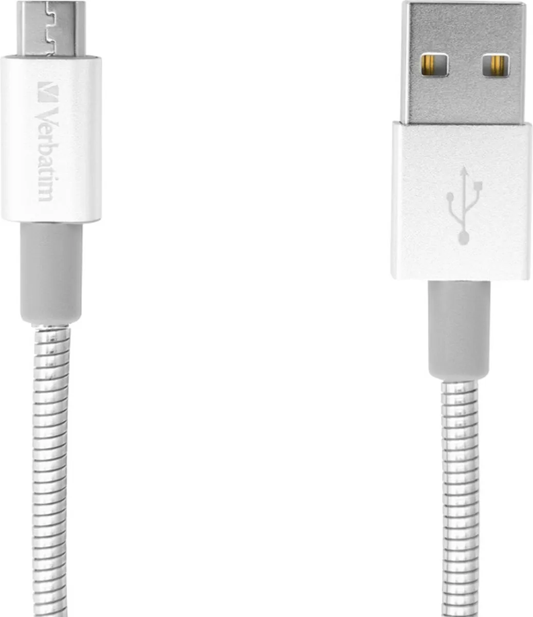 Verbatim Micro USB Sync&Charge Kabel 100cm - Zilver
