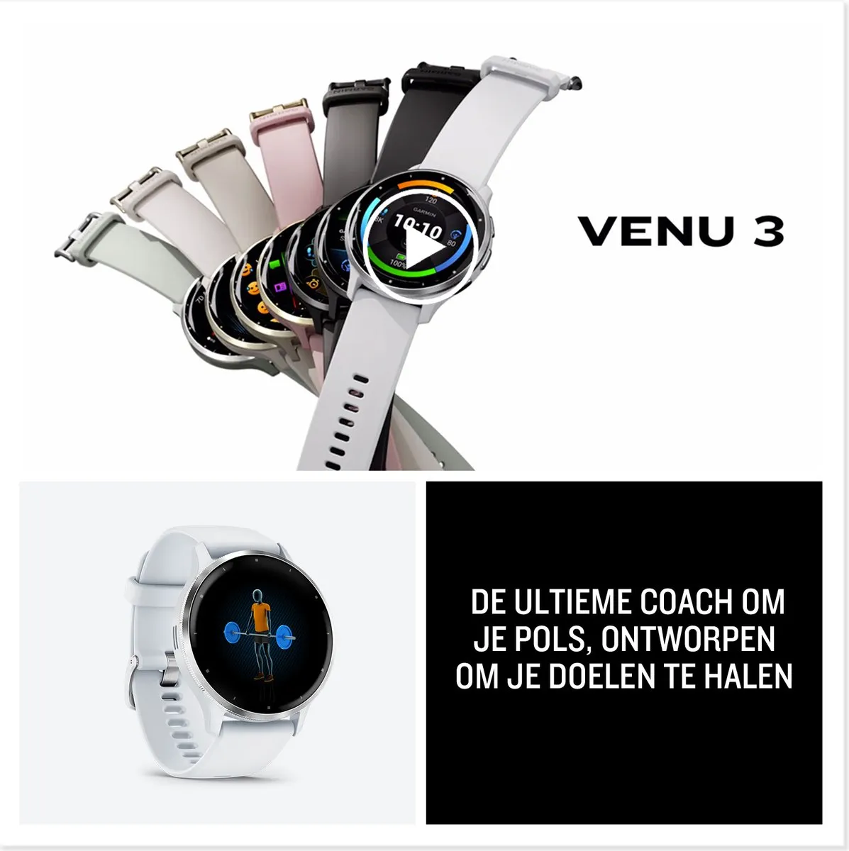 Garmin Venu 3 Sporthorloge 45mm - AMOLED - Zwart