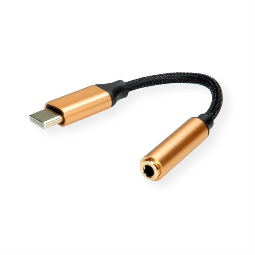 Roline GOLD USB-C naar 3,5mm Audio Adapter 0,13m
