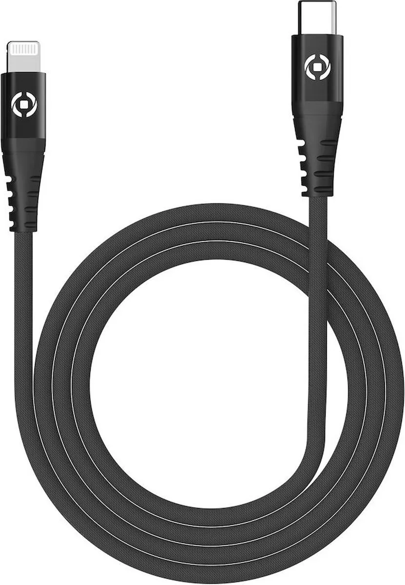 Celly Oplaadkabel 60W USB-C naar Lightning 1.0m - Zwart
