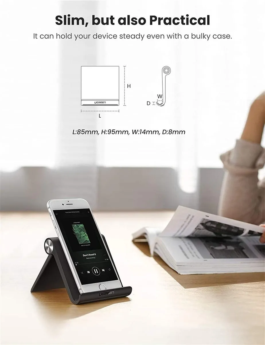 UGREEN Verstelbare Smartphone/Tablet Stand 7.9" - Zwart