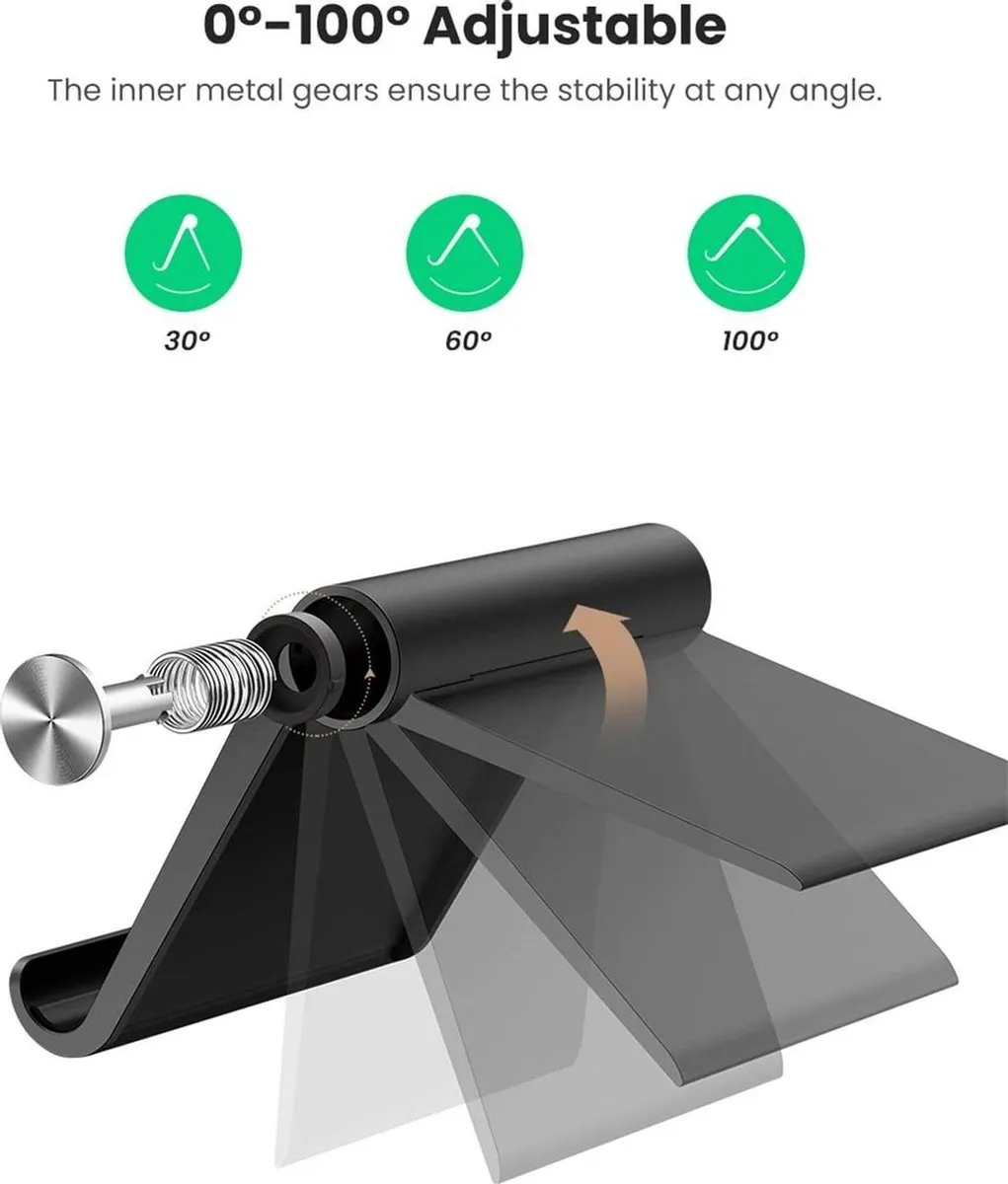 UGREEN Verstelbare Smartphone/Tablet Stand 7.9" - Zwart