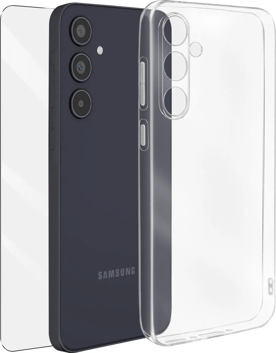 4Smarts Hoes Samsung Galaxy A35 9H Gehard Glas - Transparant