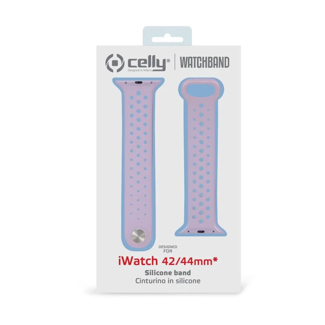 Celly Siliconen Apple Watch Bandje Roze - 42/44mm - afbeelding 6 van 6