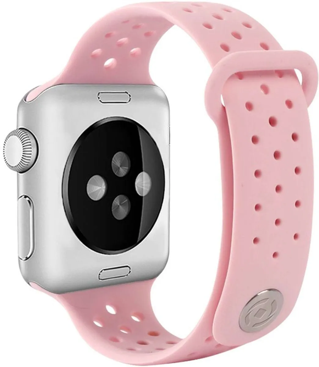 Celly Siliconen Apple Watch Bandje Roze - 42/44mm
