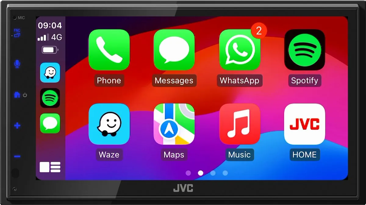 JVC KW-M593BT 2DIN AV-Receiver - 5 Kanalen 50W - Zwart