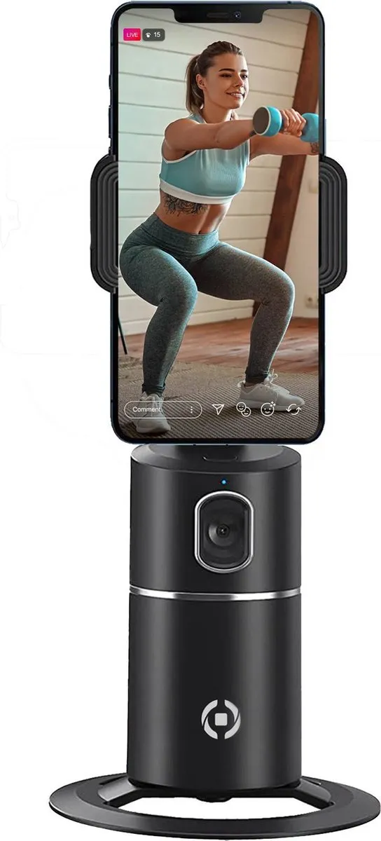 Celly Clicktrackprobk Roterende Smartphonehouder - 9 Inch - Zwart