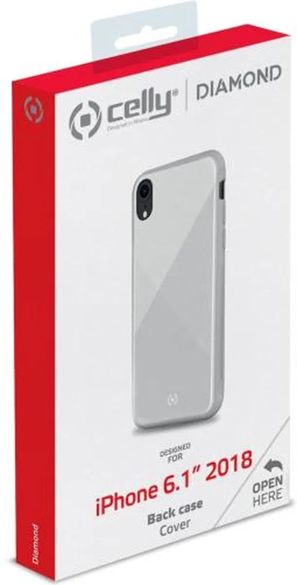 Celly Diamond Apple iPhone XR Achterkant Hoesje Wit - DIAMOND998WH