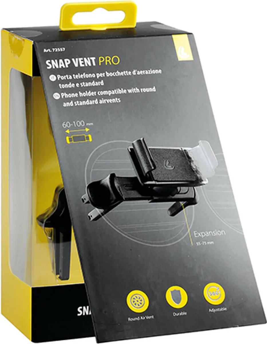 Lampa Snap Vent Pro Telefoonhouder - Zwart