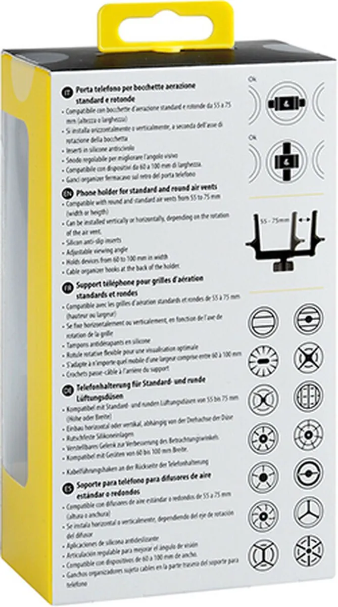 Lampa Snap Vent Pro Telefoonhouder - Zwart