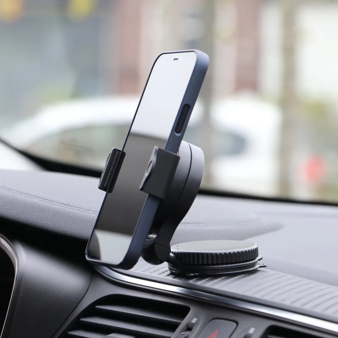 Carpoint Telefoonhouder Rond - Universeel 6.5" - Zwart