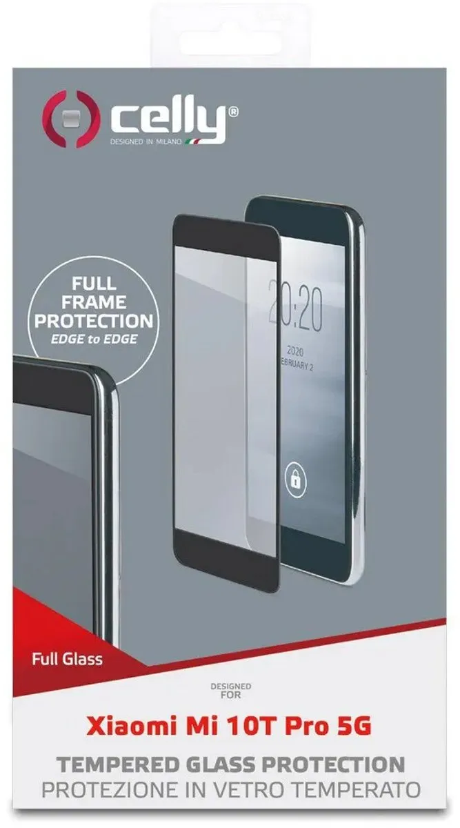 Celly Xiaomi Mi 10T Pro Gehard Glazen Schermbeschermer - Transparant