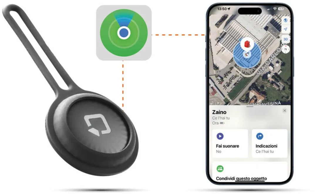 Lampa Tag Objectzoeker Tracker Find My - Zwart