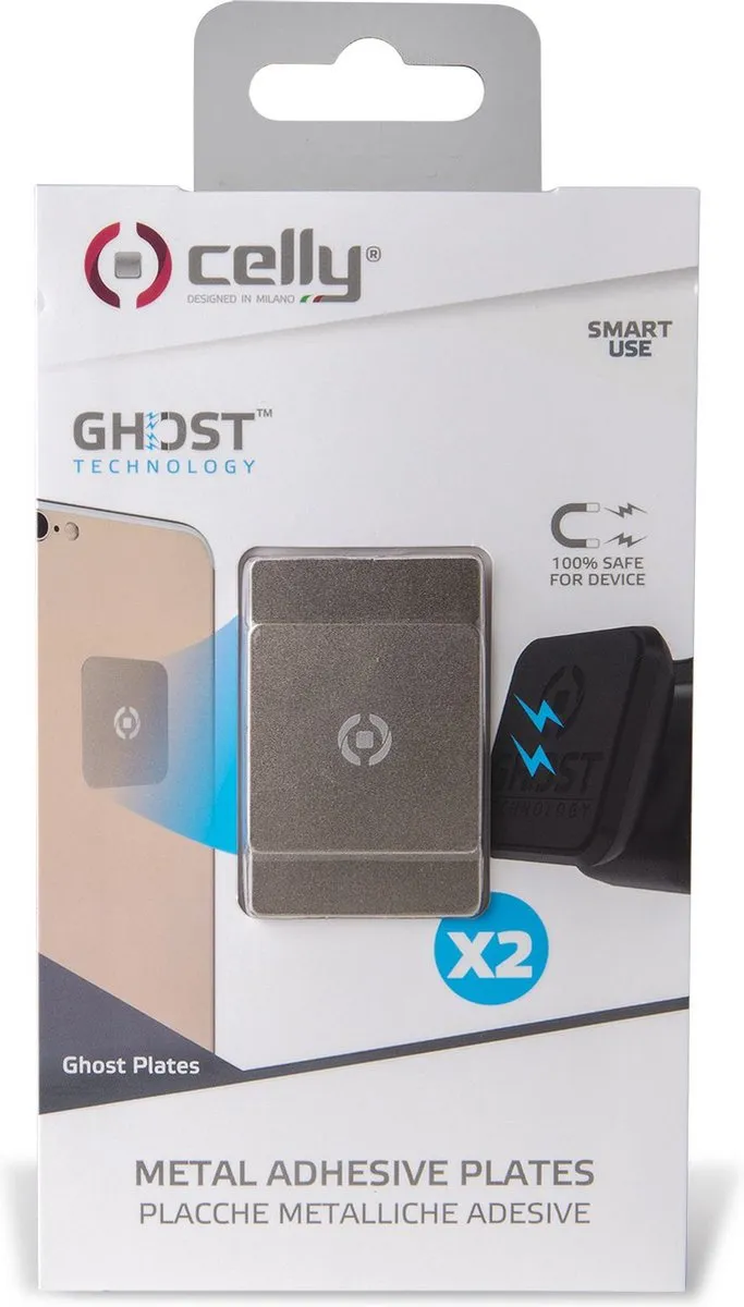 Celly GhostPlate Magneetplaat Smartphone Set 2 Stuks - Goud