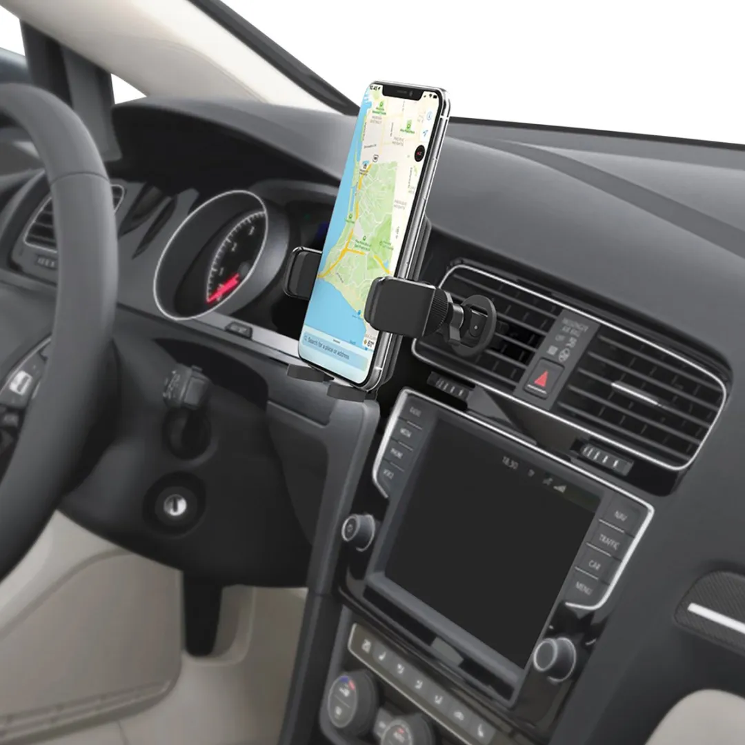 Celly Mount Vent Plus Smartphonehouder - 360° Draaibaar - Zwart