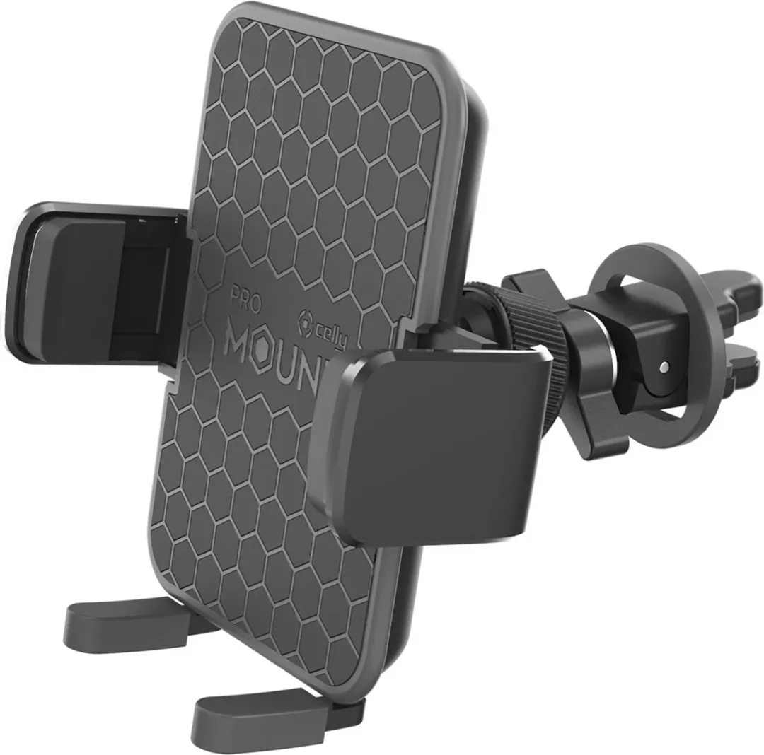 Celly Mount Vent Plus Smartphonehouder - 360° Draaibaar - Zwart