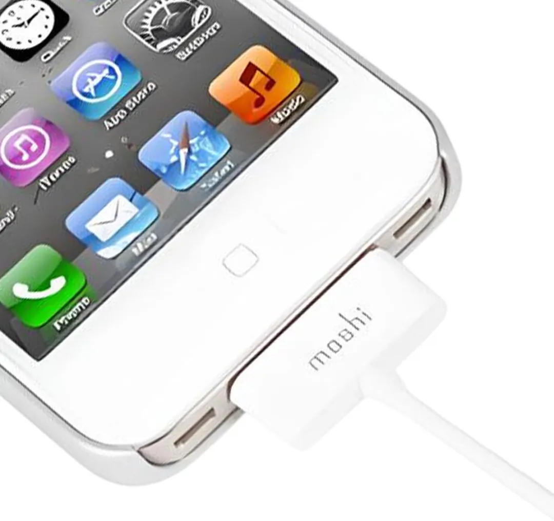 Moshi, Beschermhoesje Geschikt voor Apple iPhone 4/4S iGlaze, Wit