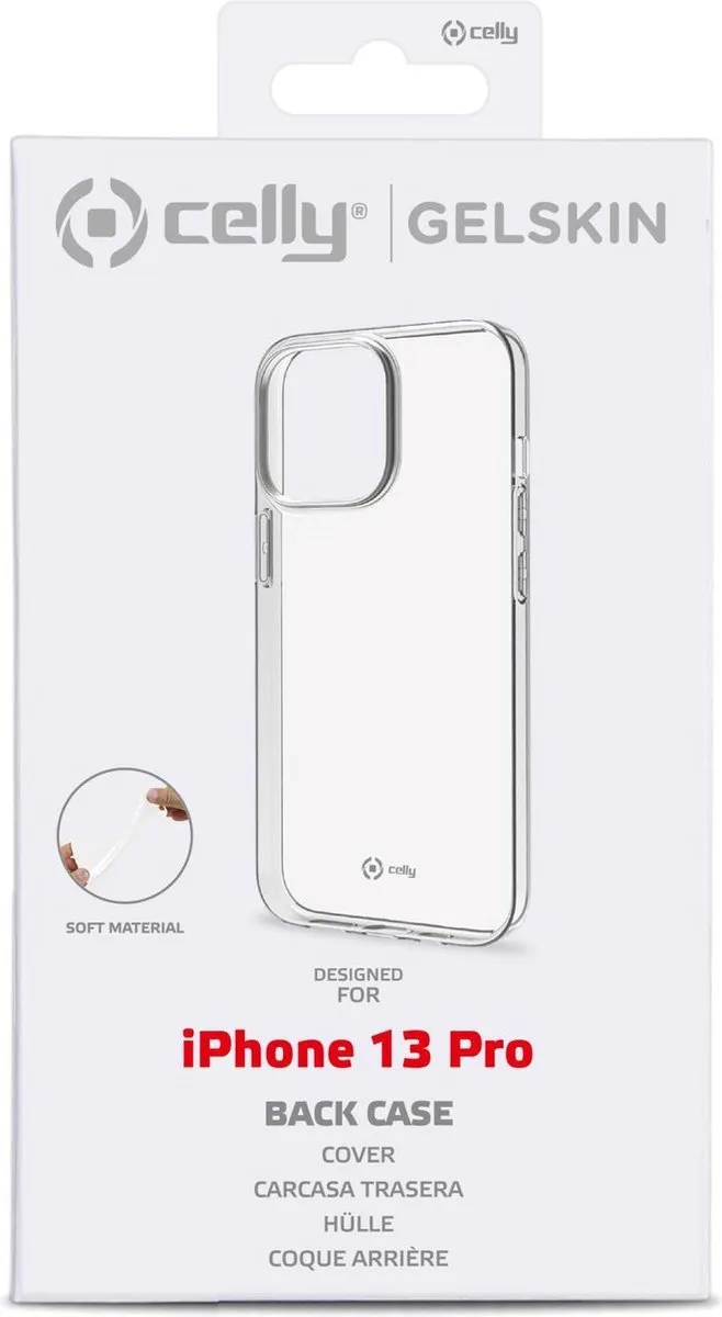 Celly Gelskin Siliconen Hoesje iPhone 13 Pro - Transparant - MPN 8021735190264