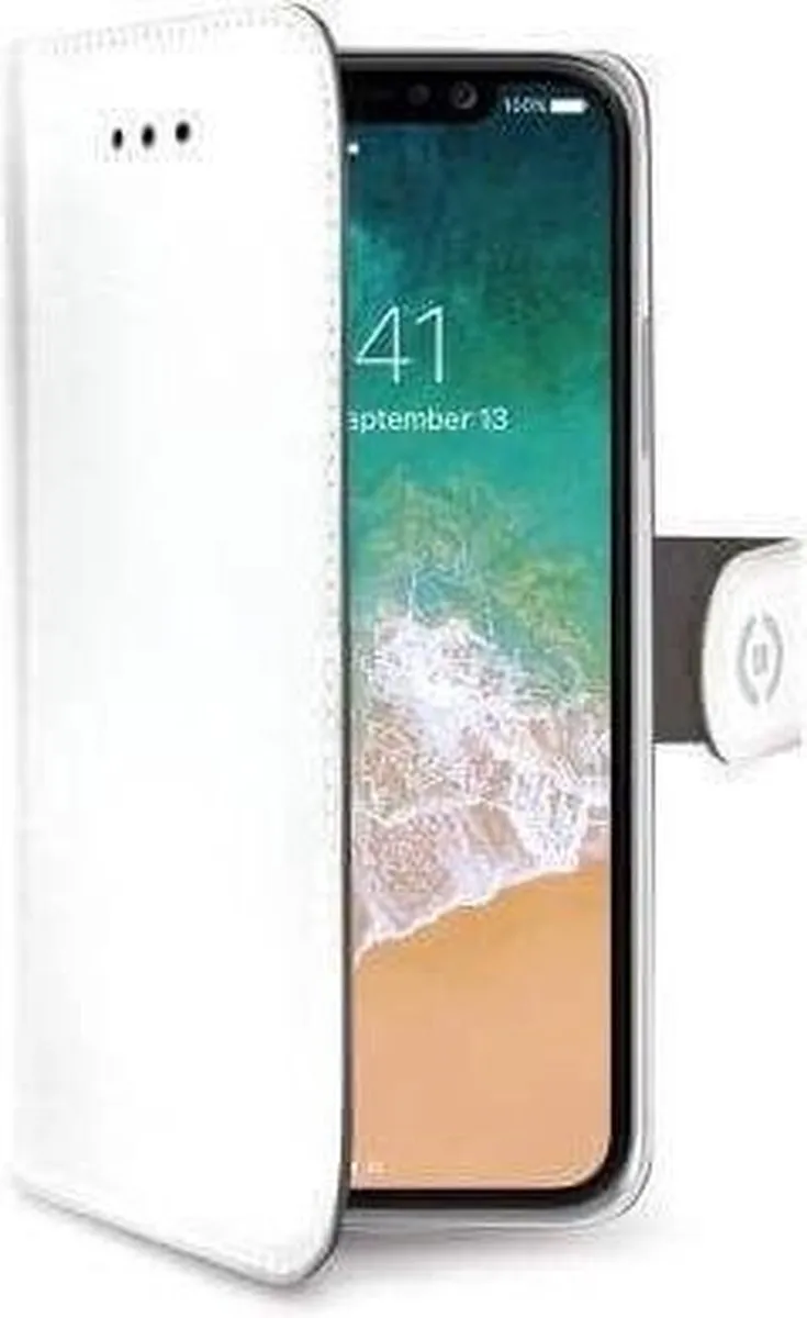 Celly Hoesje iPhone XS Max WALLY999WH - 3 Pasjes - Wit - afbeelding 5 van 5