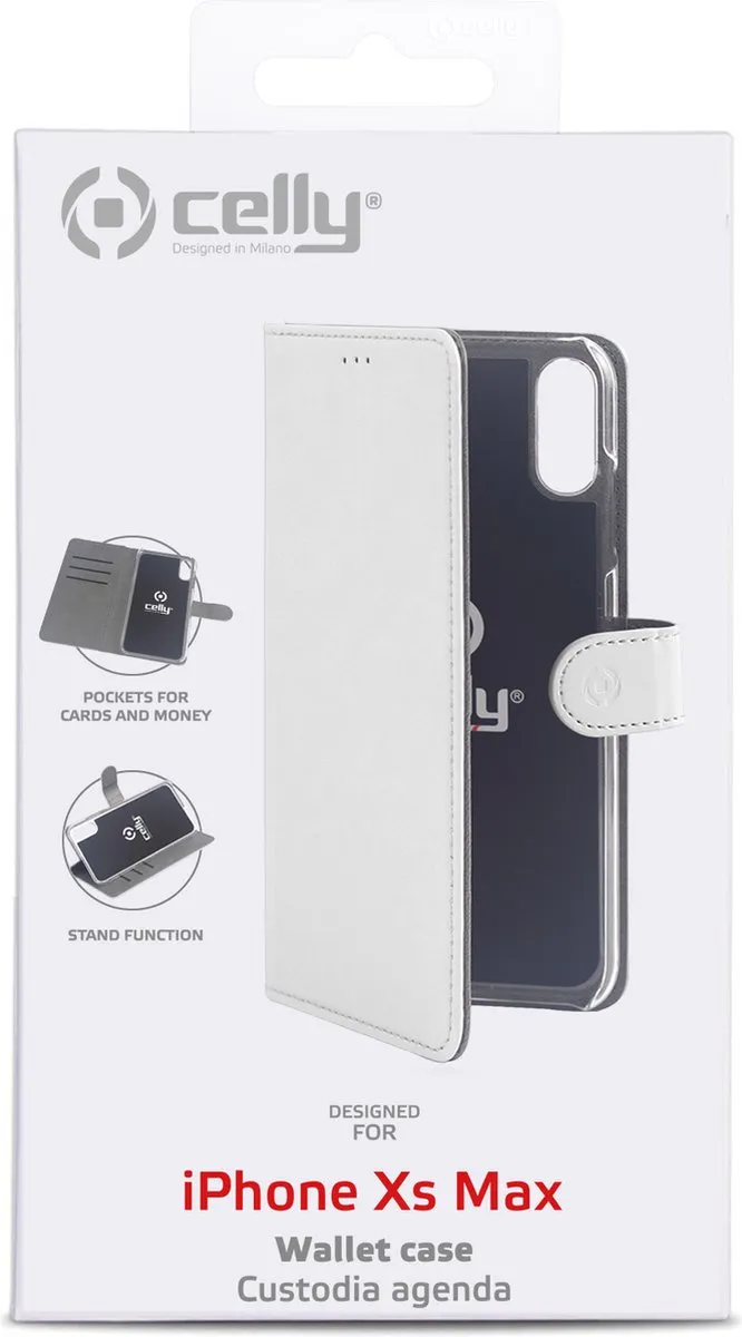Celly Hoesje iPhone XS Max WALLY999WH