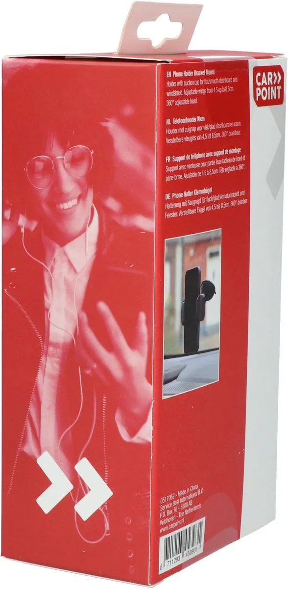 Carpoint Universele Telefoonhouder - Zwart
