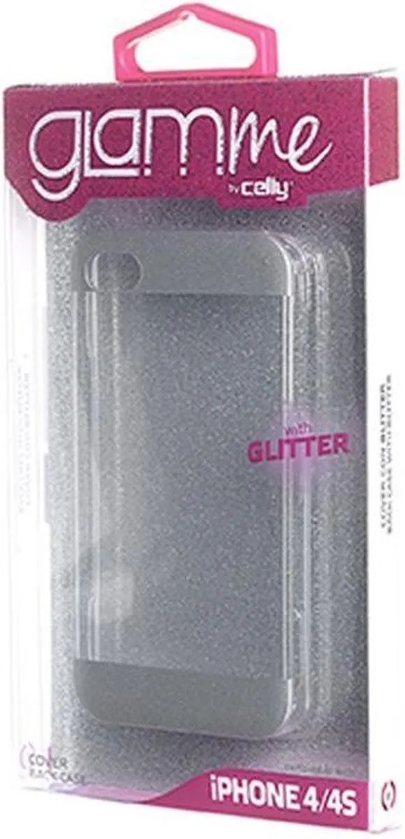 Celly GLAMme iPhone 4/4S Cover - Glitter - Wit