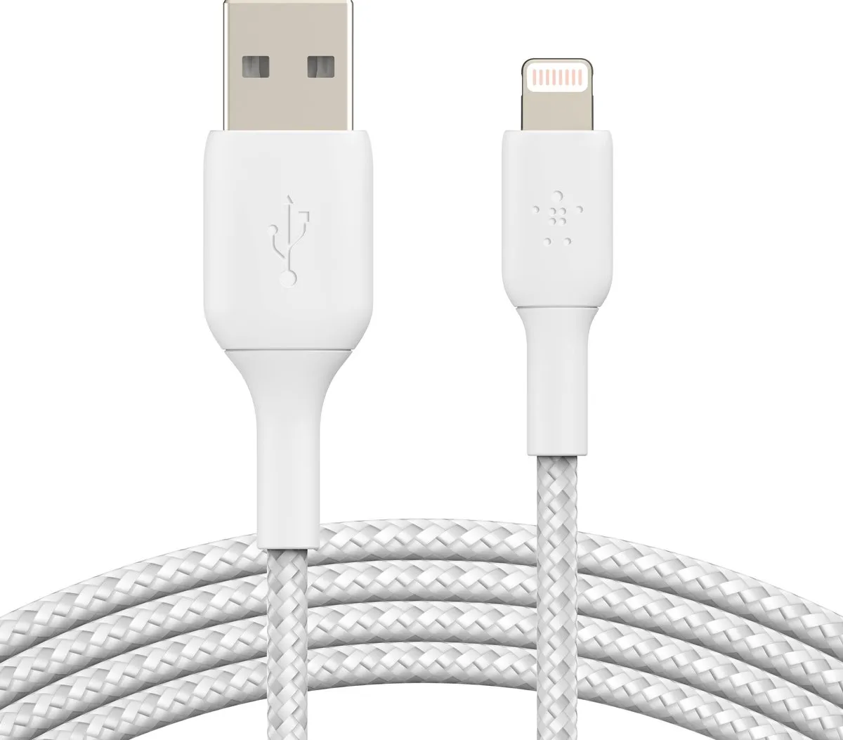 Belkin Braided iPhone Lightning USB Kabel 3m - Wit