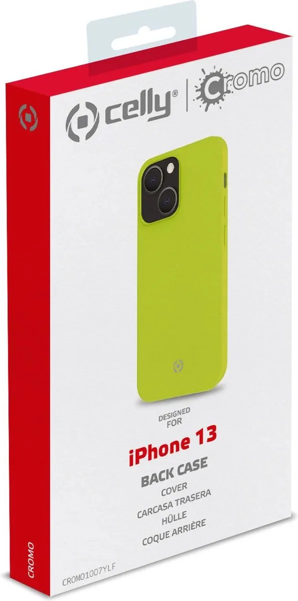 Celly Cromo Back Cover iPhone 13 - Geel - CROMO1007YLF