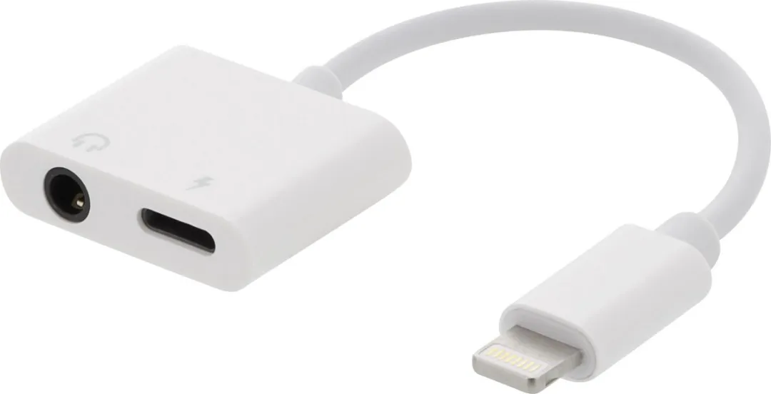 Deltaco EPZI IPLH-594 Lightning naar 3,5mm Audio-adapter