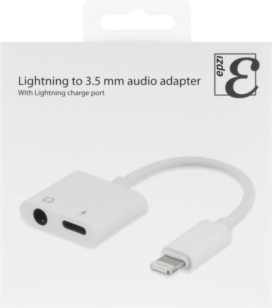 Deltaco EPZI IPLH-594 Lightning naar 3,5mm Audio-adapter - Wit