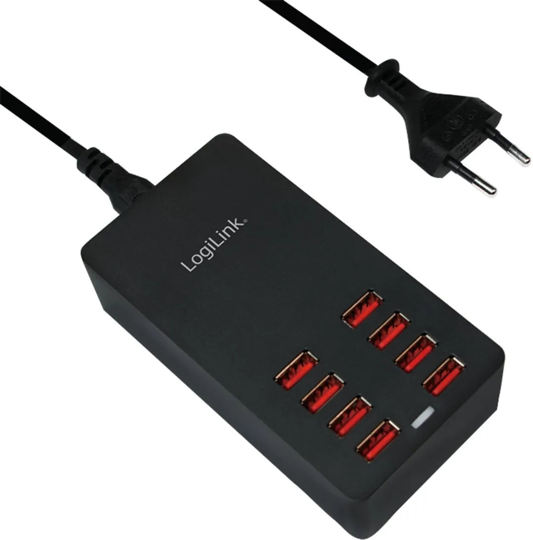 Logilink PA0140 USB-Laadstation 44W - 8x USB-A - Zwart