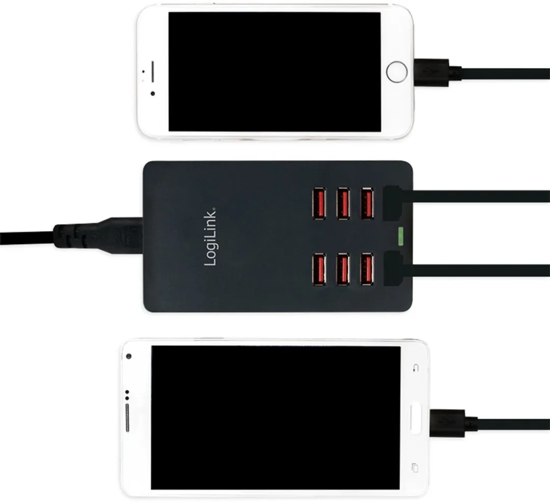Logilink PA0140 USB-Laadstation 44W - 8x USB-A - Zwart