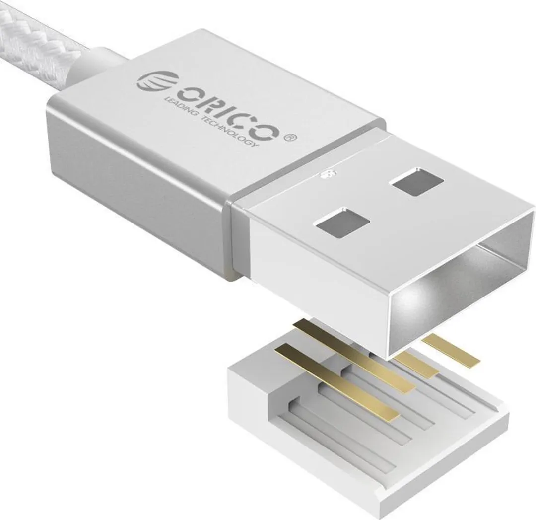 ORICO USB-A naar Micro USB Kabel 2.4A 15cm - Zilver