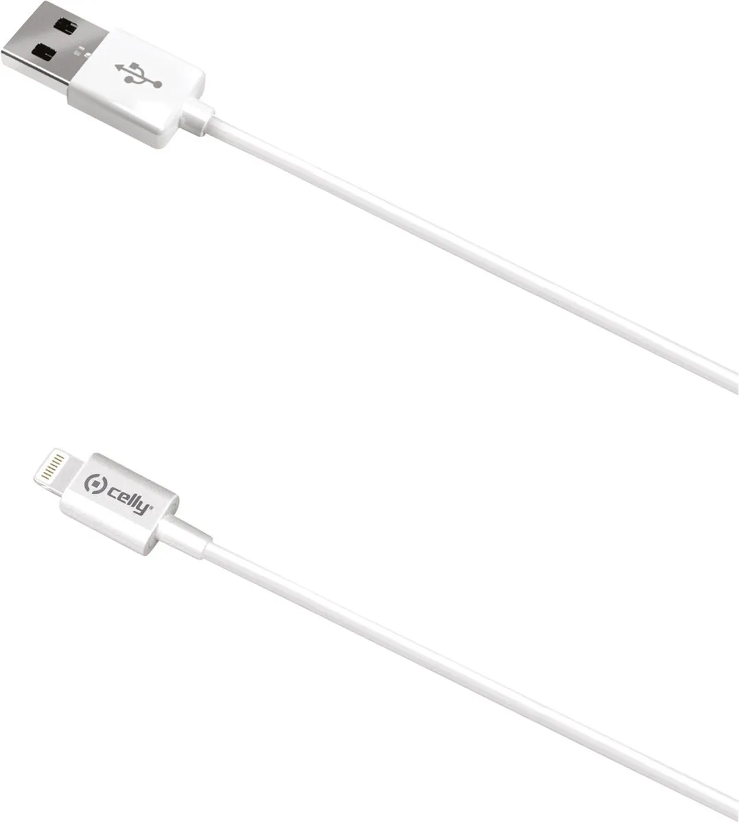 Celly USB-A naar Lightning Kabel Wit - 2m