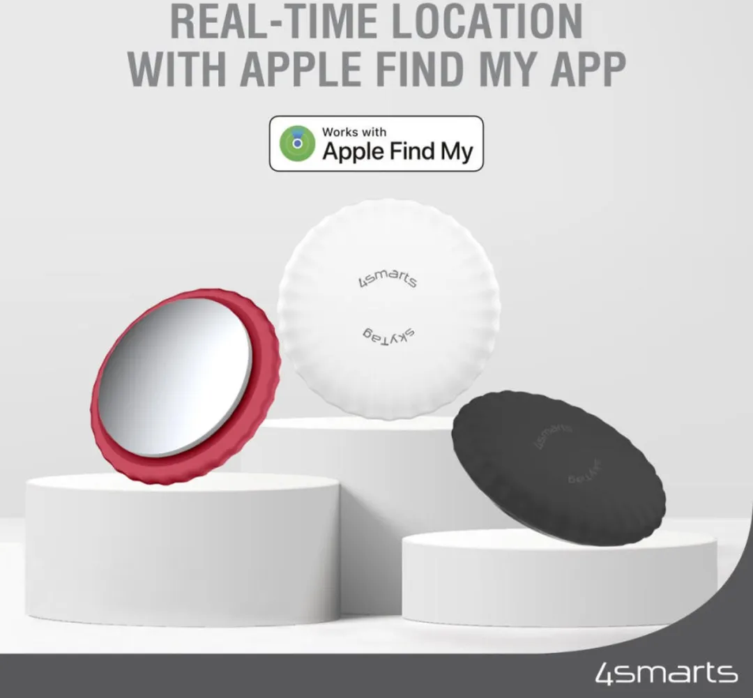4Smarts SkyTag Slim Bluetooth Tracker - 4 Stuks (Zwart/Wit/Blauw)